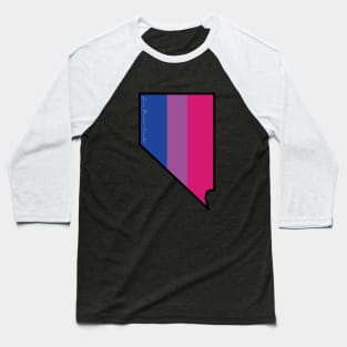 Nevada Bisexual Pride Flag Baseball T-Shirt